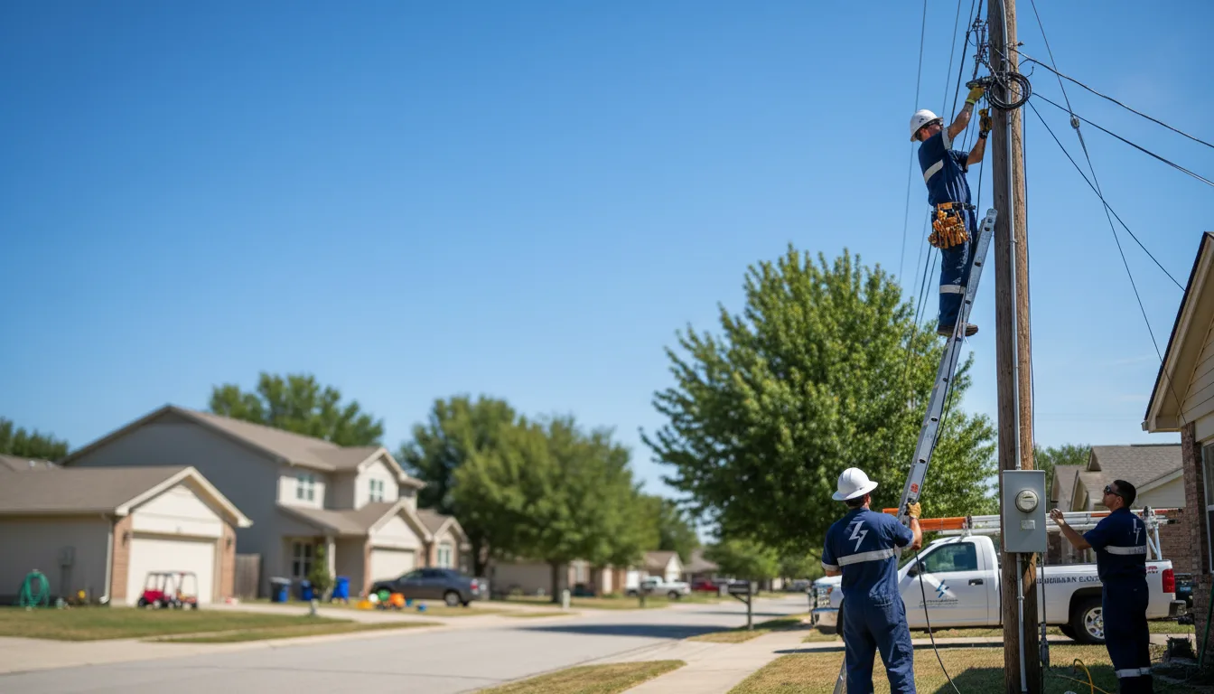 Residential electrician providing installation services in Boys Ranch, TX
